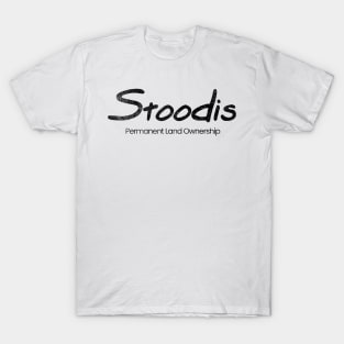 Stoodis Permanent Land Ownership Black Print T-Shirt